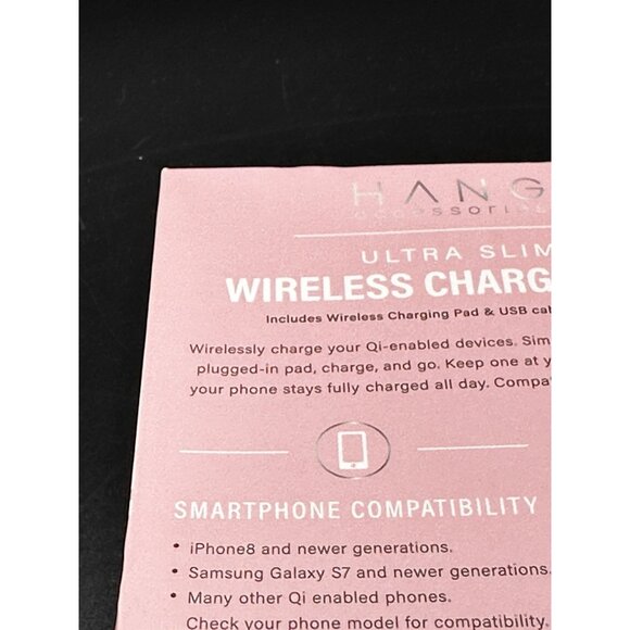 Hang Accessories Ultra Slim Wireless Charging Pad New Box Damage iPhone Android - Picture 8 of 11